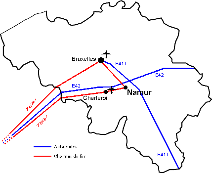 Namur - Situation - 15.2 ko